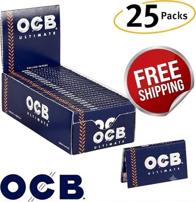 OCB Ultimate Rolling Papers 25 Booklets 2500 Leaves Slow Burn Cigarette Papers
