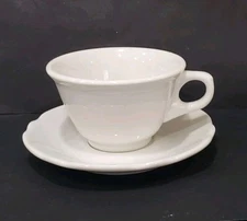 Jackson China Carlton  White Cup & Saucer Restaurant Ware NOS USA
