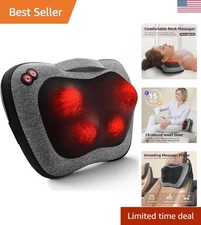 Shiatsu Back Massager with Heat Portable 3D Massage Pillow for All-Pain Relief