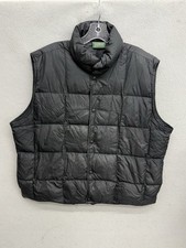 LL Bean Goose Down Puffer Vest Jacket Coat Men s XL Snap Button Black Pockets