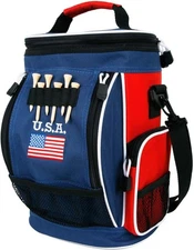 Intech Golf Bag Cooler & Accessory Caddy – Insulated 10-Can Holder with Strap