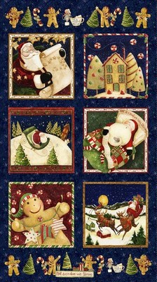 Gingerbread Christmas Panel by Clothworks
