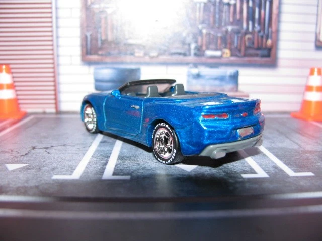 2024 Matchbox 2016 Blue Chevy Camaro Convertible, w/Real Riders Wheel Swap - Image 4 of 4