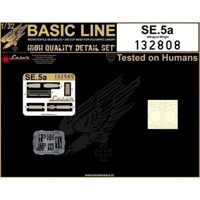 Hgw 132808 1/32 SE.5a Basic Line  and Mask Accessories For Aircraft
