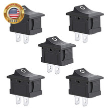 5Pcs Rocker Switch, Circuit Switch 2 Pin Snap-In On/Off Position Snap Boat Rocke