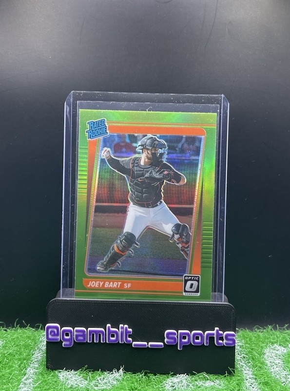 2021 Donruss Optic-Joey Bart-Rated Rookie-Lime Green Prizm #36 Pittsburgh Pirate