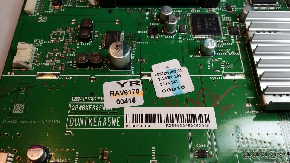 Placa Base Sharp DUNTKE685WE QPWBXE685WJN1 Para Sharp LC-37DH65 - Imagen 2 de 4