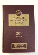 CRC Standard Mathematical Tables 20th Edition 1972 Samuel M. Selby Vintage Math