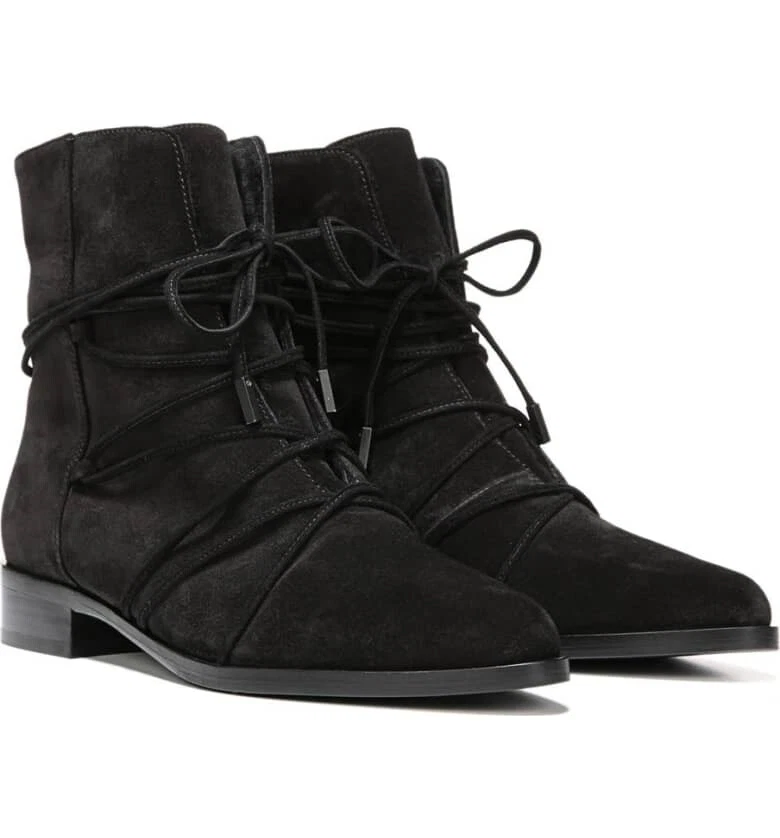 Женские черные миндальные ботинки Diane von Furstenberg Jayena на шнуровке размер. 38 - Изображение 2 из 4