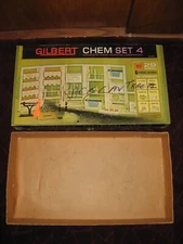 1960s Vintage Gilbert Chemistry CHEMLAB Set 4, #12305, Original Box, Empty