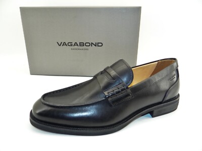 Vagabond MARIO Business Slipper Halbschuhe Schwarz Herren Schuhe Leder Gr.42 uk8