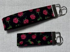 Rose fabric key chain 2 sizes to choose from personalized MAKES A GREAT GIFT