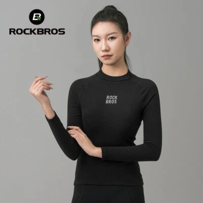 ROCKBROS Women Long Sleeves Base Layer Breathable Elastic Warm Autumn Winter - image 1 of 4