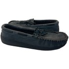 Minnetonka Slippers Allen Moccasins Charcoal Gray Mens Size 11