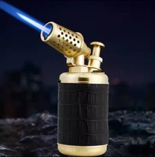 Jobon Rare Zinc Alloy Turbo Jet Powerful Cigar Lighter Punch Safety Lock