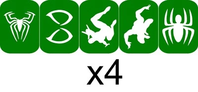 ADD POWER STENCILS 20 spiderman Face Painting Body Art And Glass Etching Glitter Stencil