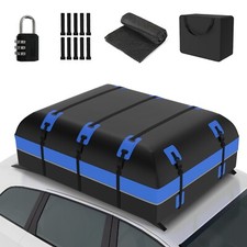 PULUOMIS 600L Dachbox Auto Faltbare Dachkoffer Wasserdicht Aufbewahrungsbox Blau