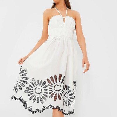 knee length dresses for ladies Ukrainian Embroidered Linen Dress Podillia XLarge / Beige