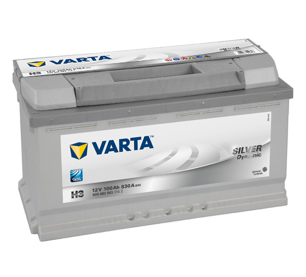 Batterie auto VARTA H3 12V 100Ah 830A puissante pour moteur diesel et essence