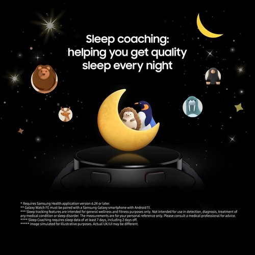 Samsung Galaxy Watch FE SM-R861 40MM Bluetooth Fitness Tracking GPS Srebrny/niebieski - Zdjęcie 16 z 20