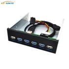 XT-XINTE 19Pin to USB 3.0 Hub Connector 4Ports USB3.0 PC Front Panel Bracket New