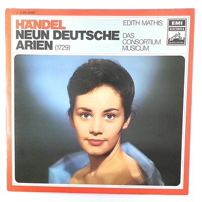 Lp 1966 Georg Friedrich Händel   Neun Deutsche Arien, Edith Mathis