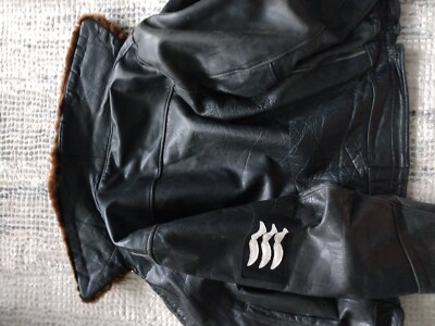 VINTAGE WW2 WWII TYPE GERMAN LUFTWAFFE BLACK LEATHER FLYER