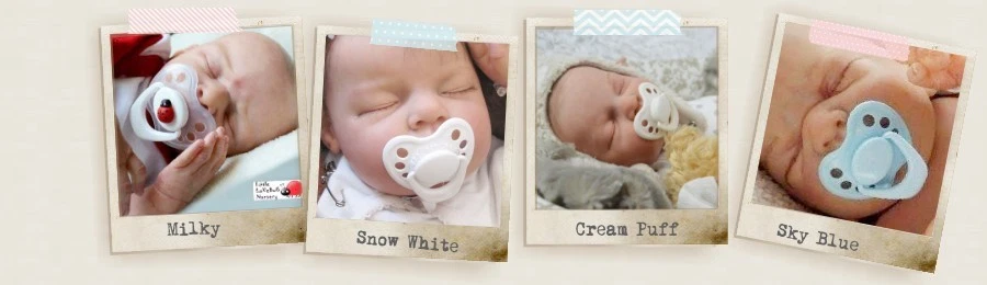 Chupete magnético Honeybug muñeca artística renacida mango recién nacido chicle translúcido Foto 3 de 4