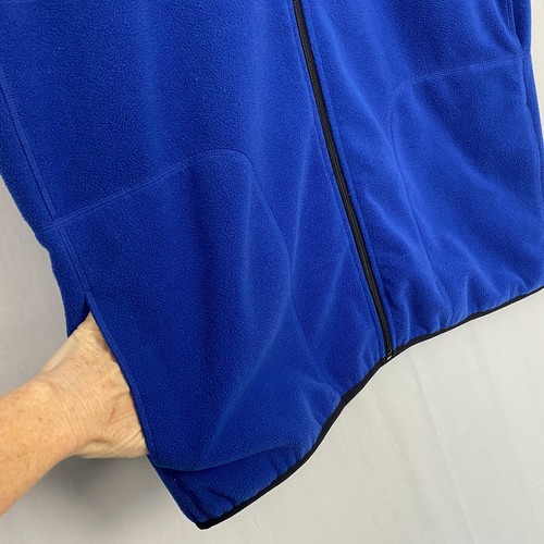 Izod Fleece Vest Jacket Mens XL Blue Pockets Sleeveless Lightweight Full Zip Up - Picture 3 of 9