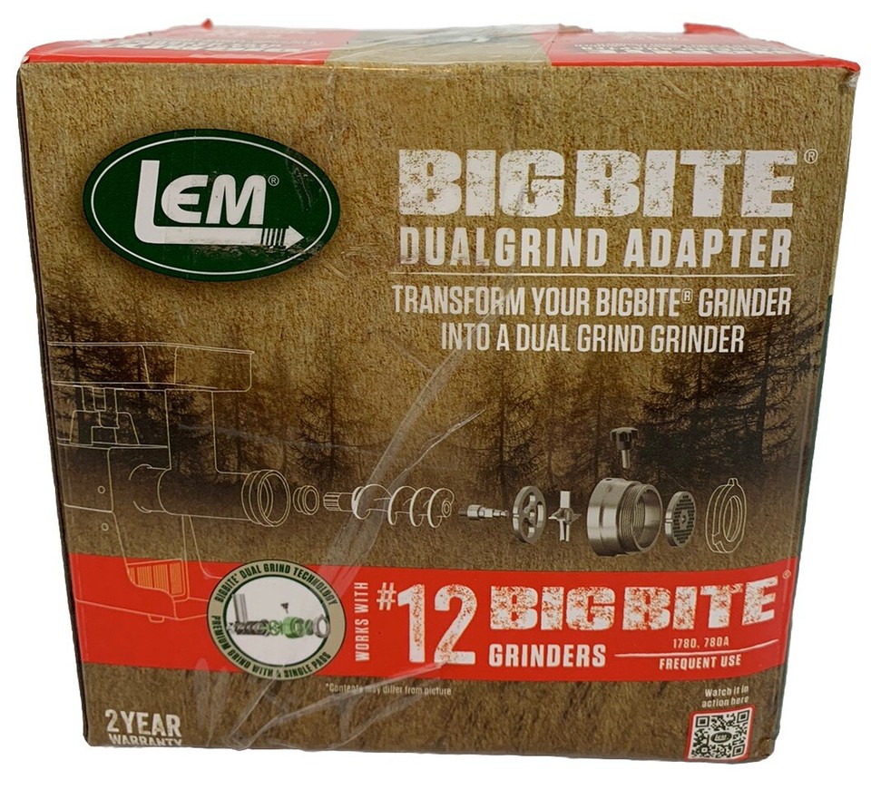 LEM Dual Grind Adaptor Fits LEM Big Bite Meat Grinder 12 MEGA