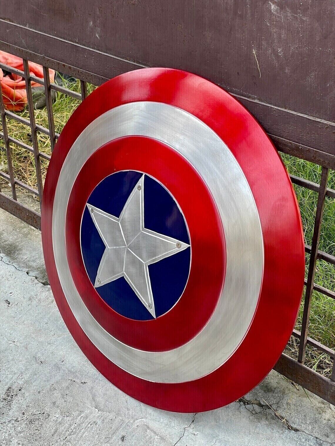 Captain America Shield Replica - 18-Inch Metal Prop For Cosplay & Decoration - Marvel 75th Anniversary Gift