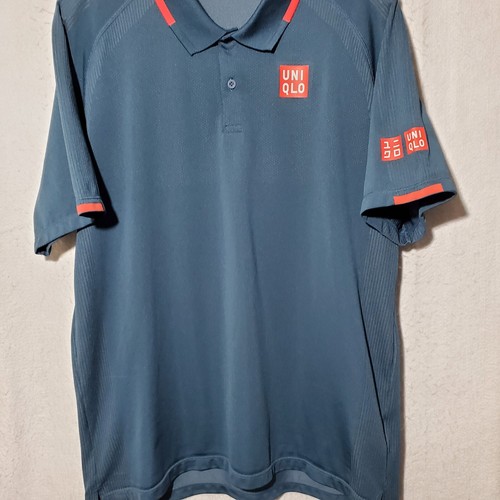 Uniqlo Polo Shirt Tennis Novak Djokovic Japan Size Extra Large Teal Short Sleeve - 第 3/11 張圖片