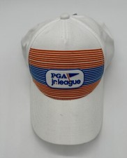 PGA Jr. League Patch Garb Cap Adjustable Strapback White New With Tags Ages 5-12