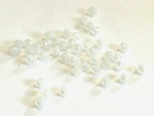 50pcs Faceted Glass Flower Beads – 9.5-10mm, Multi-Color, Transparent – For Jewelry Making