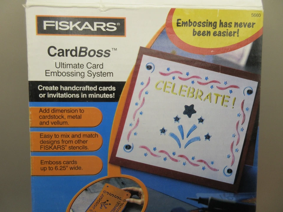 NEW Fiskars ScrapBoss Embossing Stencel HAPPY BIRTHDAY - THANK YOU - CELEBRATE! - Image 2 of 4