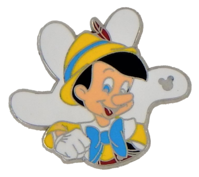 Pinocchio White Glove Hidden Mickey Individual Disney Park Trading