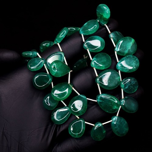 2 Strand Green Onyx 517.00 Cts Gorgeous Beaded Jewelery Necklace VK 32 E638 - Picture 3 of 3