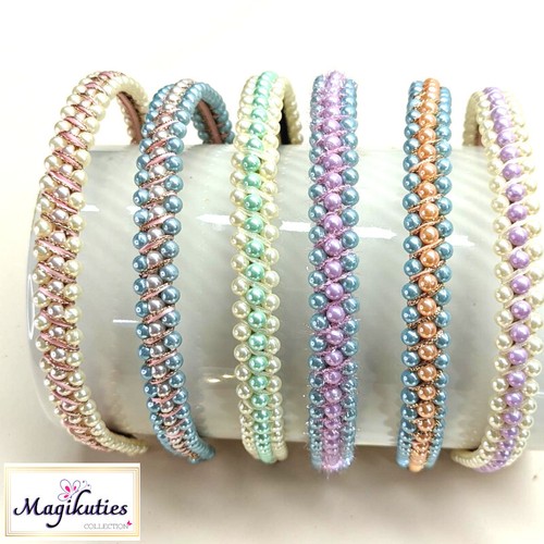 Braided Rhinestone Pearls Girl's Headbands Hair Band Women Kids Hair Accessories - Picture 2 of 43