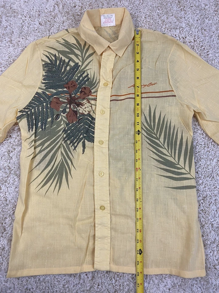 Camisa vintage años 70 LIGHTNING BOLT lino abotonada SURF SURFING floral doble cara Foto 4 de 4