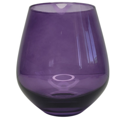 Lenox Tuscany Primavera Flat Wine Tumbler Old Fashioned Amethyst Purple w/ Label