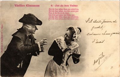 CPA AK A.BERGERET 9 Vieilles Chansons J'ai du bon Tabac (745653)