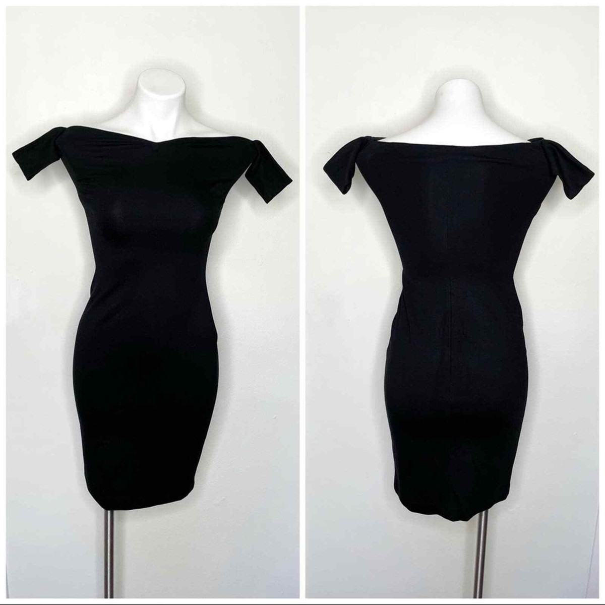 ワンピース Off-White Woman Dress Black OWHI090S23KNI001 1045 Fatal Cut Out Dress | Wolford United States