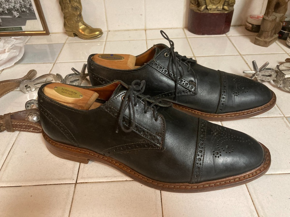 Allen Edmonds Mens 10.5B Bainbridge Derby Shoe Blue Leather Cap Toe Oxford Dress ALLEN EDMONDS STRANDMOK CAP-TOE OXFORD WITH | Mercari main image 2