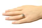 14k white gold 1.12 round diamond halo bezel set engagement ring 4.2g vintage 8 — photo 7
