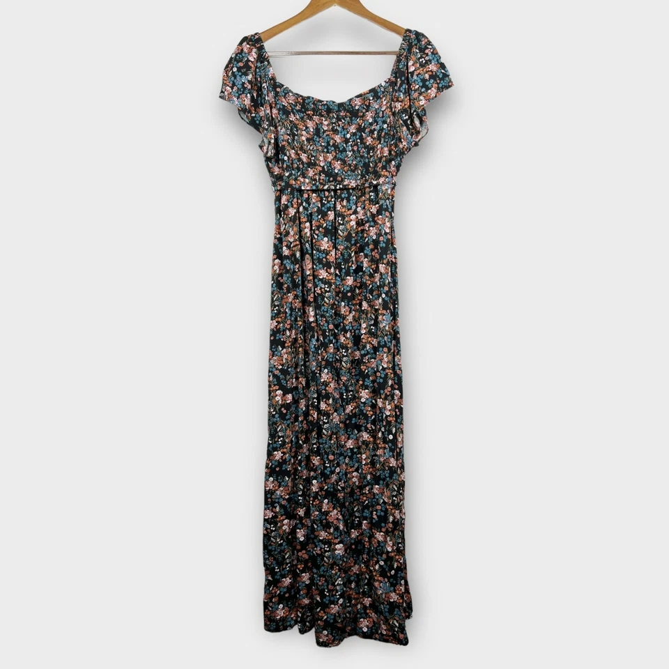 Motherhood Maternity Floral Off the Shoulder Maxi Pocket Dress Women's Medium - Image 4 of 4