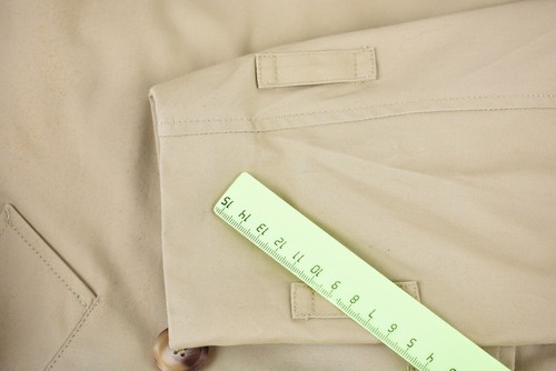 Sandro Magnetic Abrigo Hombre XL Gabardina Doble Botonadura Largo Medio Beige - Imagen 8 de 11