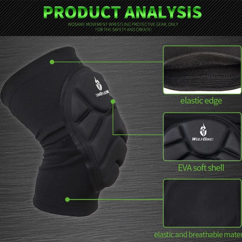 WOSAWE Cycling Knee Pads Elbow Brace Guards Set BMX MTB Bike Protective Gear - Image 3 of 4