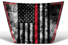 Center Hood Wrap Graphic Sticker Decal For Toyota Tundra 2014-2020 Red Line