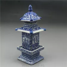 Jingdezhen Old Layered Tower Vase Chinese Blue and White Porcelain Collection