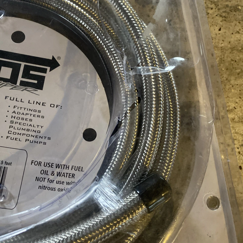 NOS Stainless Steel Braided Hose AN-10 15 Foot 31500106 - Image 4 of 4